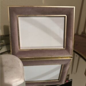 Eccolo Dusty Purple Velvet & Gold Picture Frame – 5x7 – New